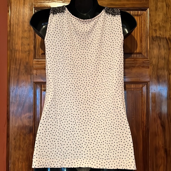 NWOT Polka Dot & Lace Baby Doll Tank - Picture 4 of 9